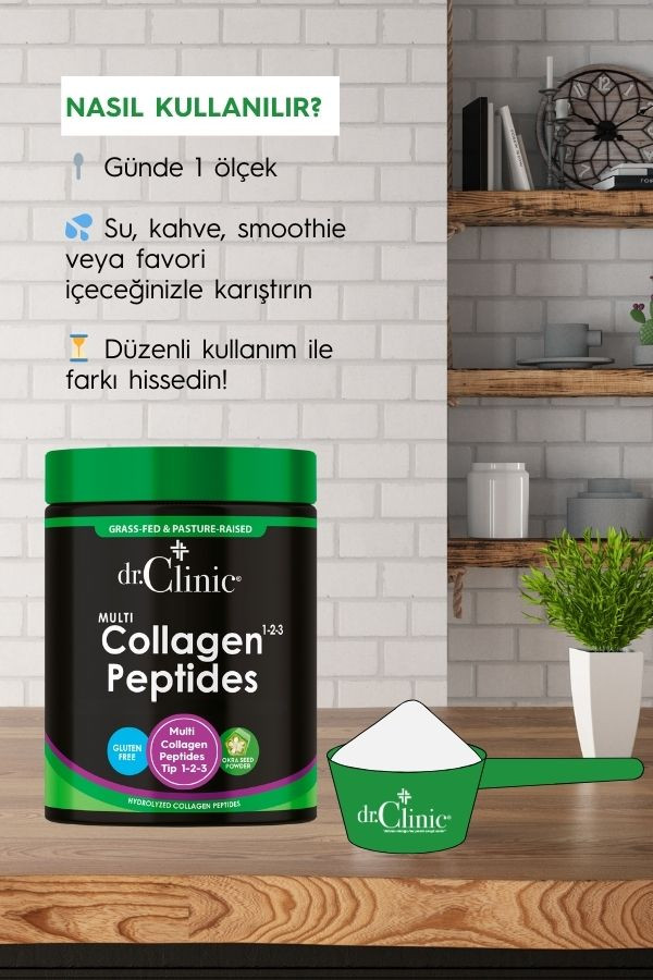 Dr. Clinic Saf Multi Collagen Peptides Tip 1-2-3 500 Gr (50 Günlük)