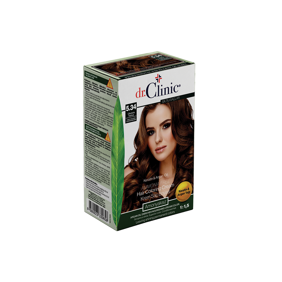 Dr.Clinic Saç Boyası Amonyaksız 5.34 Çikolata Kahve