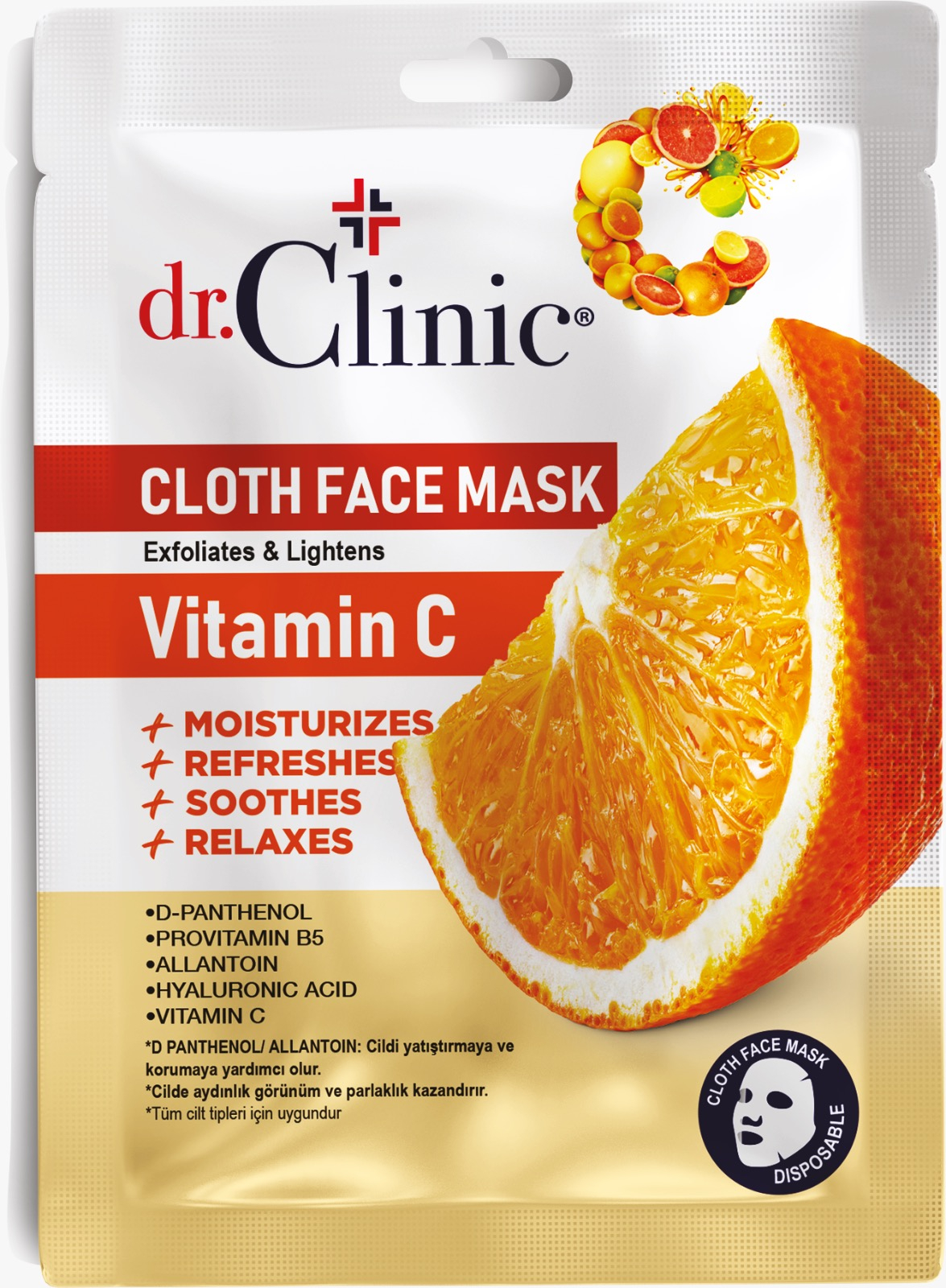 Dr.Clinic Vitamin C Kağıt Maske