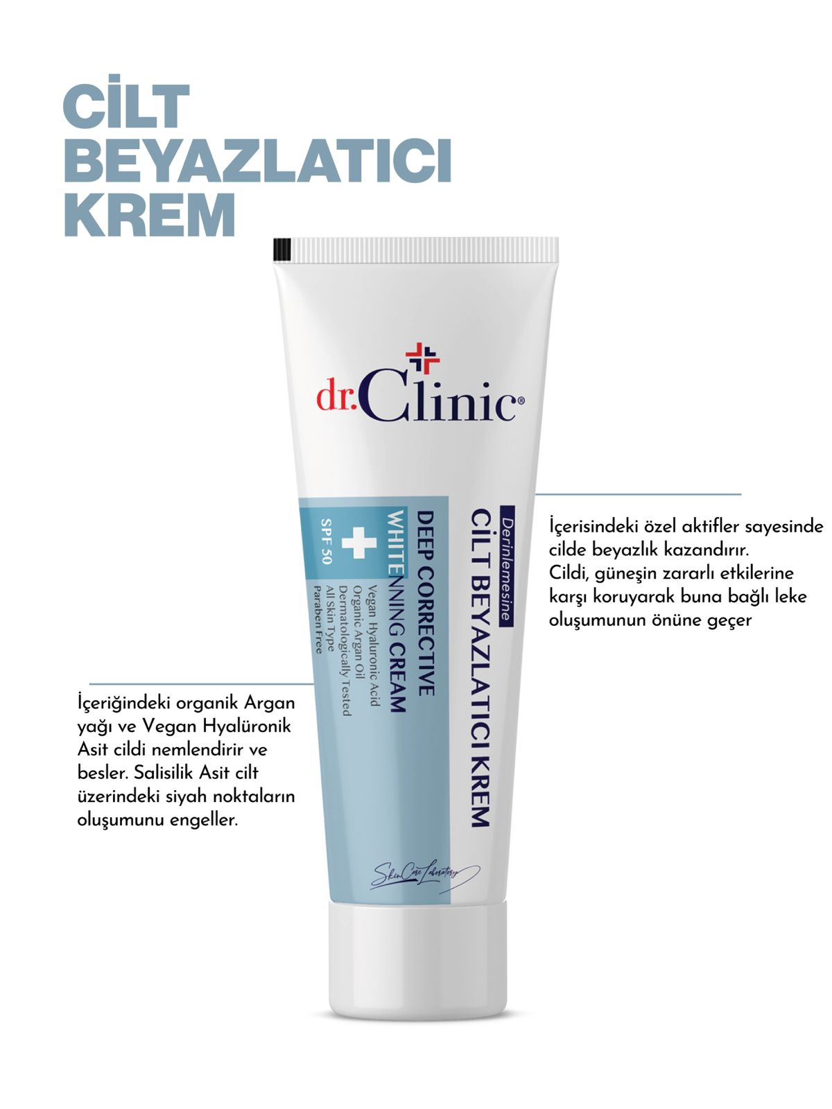 Dr.Clinic Derinlemesine Cilt Beyazlatıcı Krem 50 ml