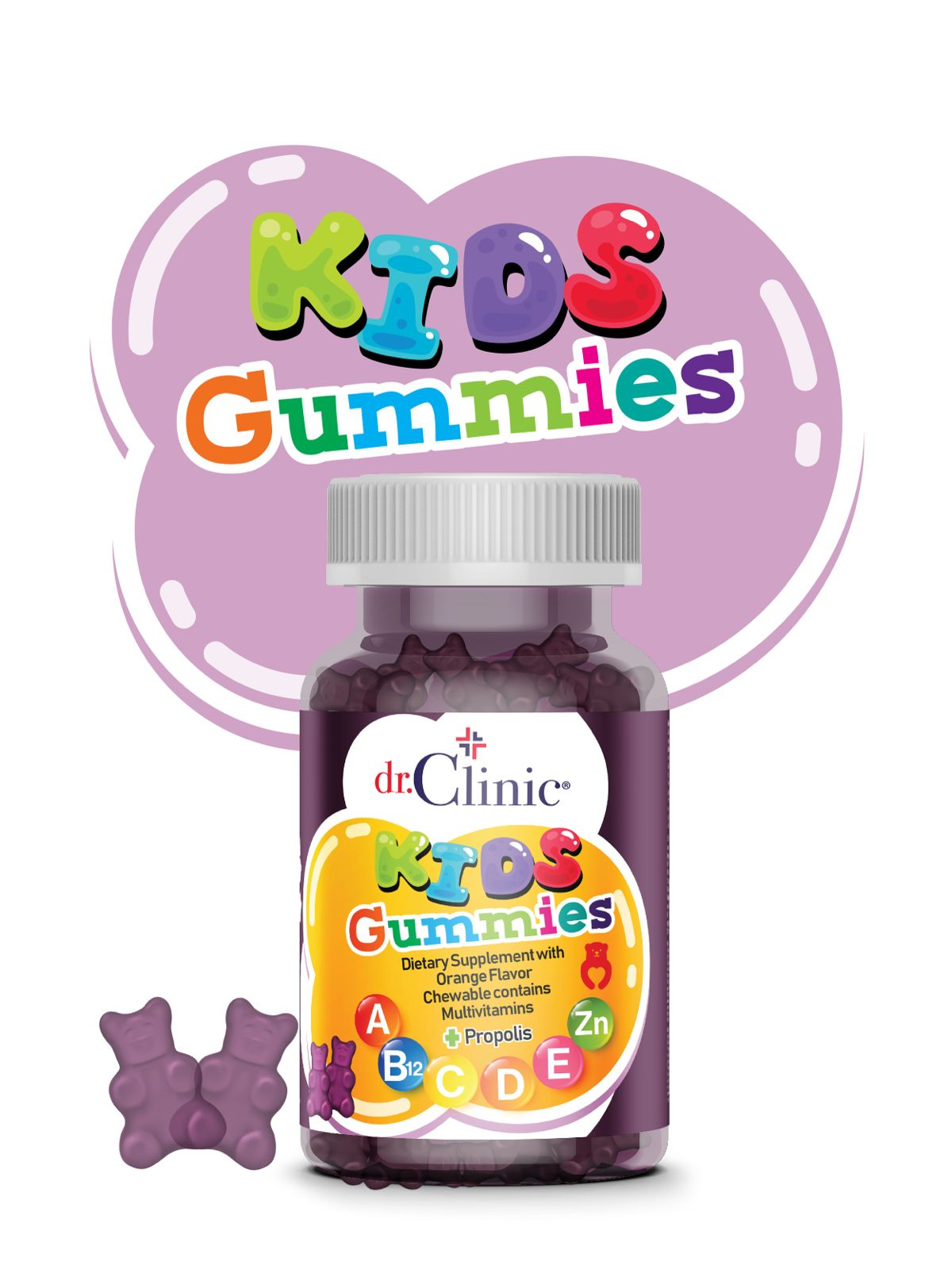 Dr.Clinic Multivitamin Çiğnenebilir Jel Form Kids