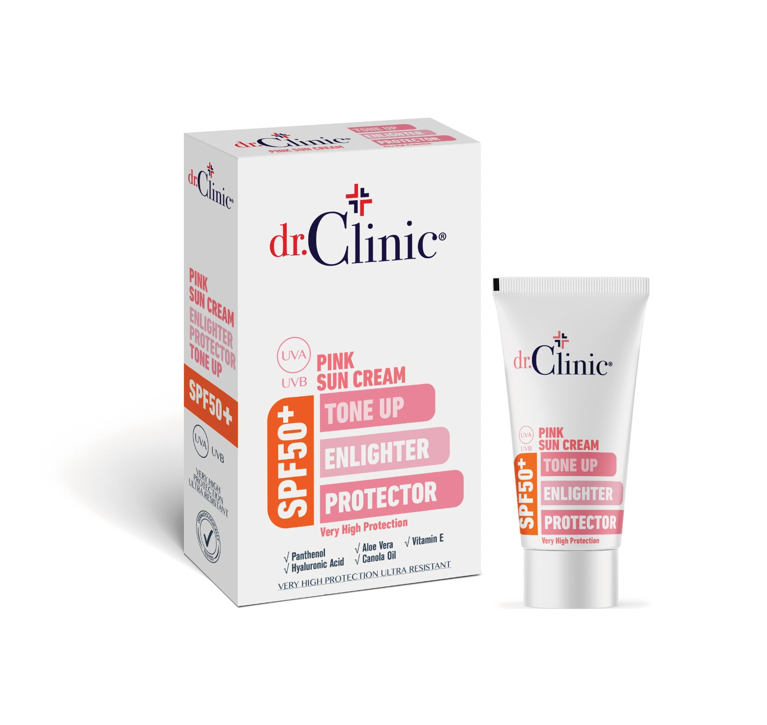 Dr.Clinic Pink SunScreen SPF 50+ Aydınlatıcı Koruyucu Ton Eşitleyici Güneş Kremi 50 ml