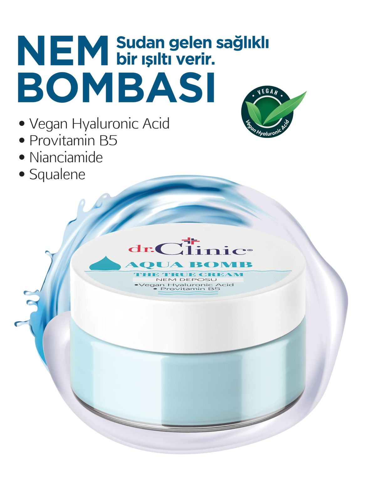 Dr.Clinic AQUA BOMB Nem Deposu Krem 50 ml