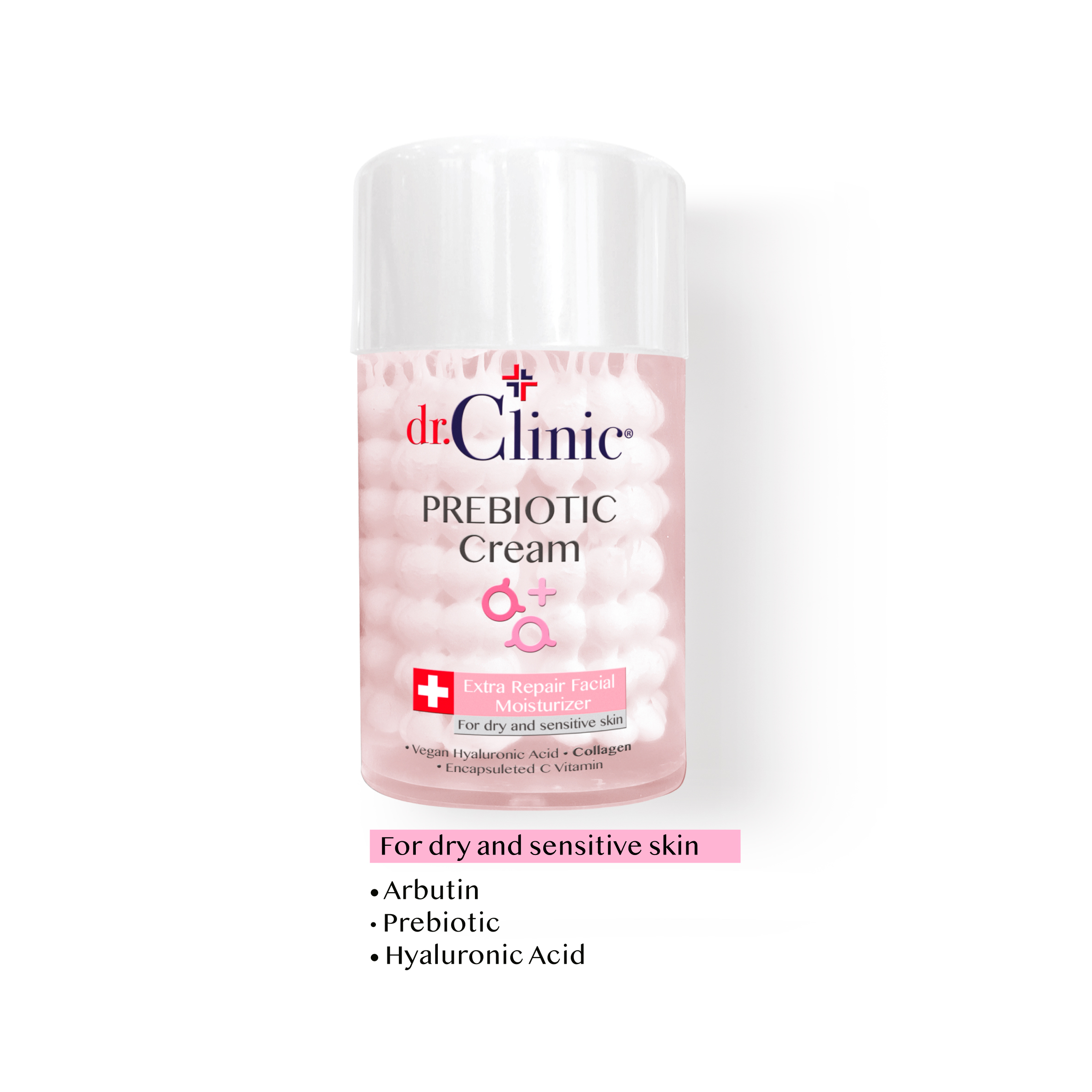 Dr.Clinic Prebiyotik Bakım Kremi Kuru ve Hassas Ciltler Pink 100 ml