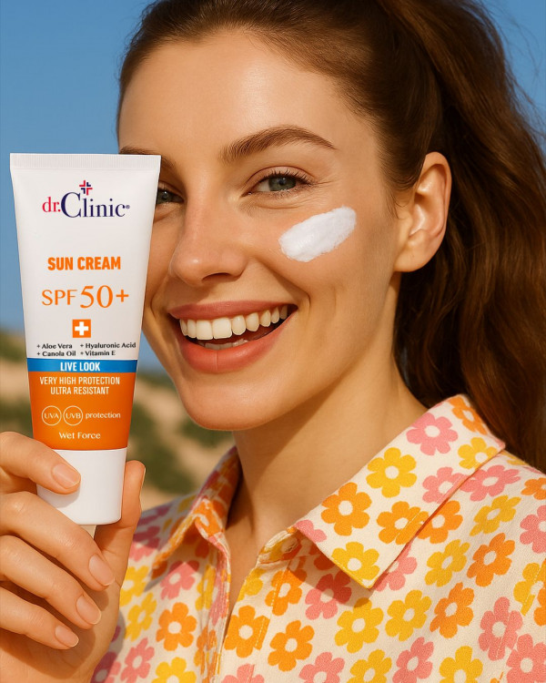 Dr.Clinic Spf 50+ Güneş Koruyucu Krem 50 ml ( UVA,UVB ve Mavi Işık Koruma )