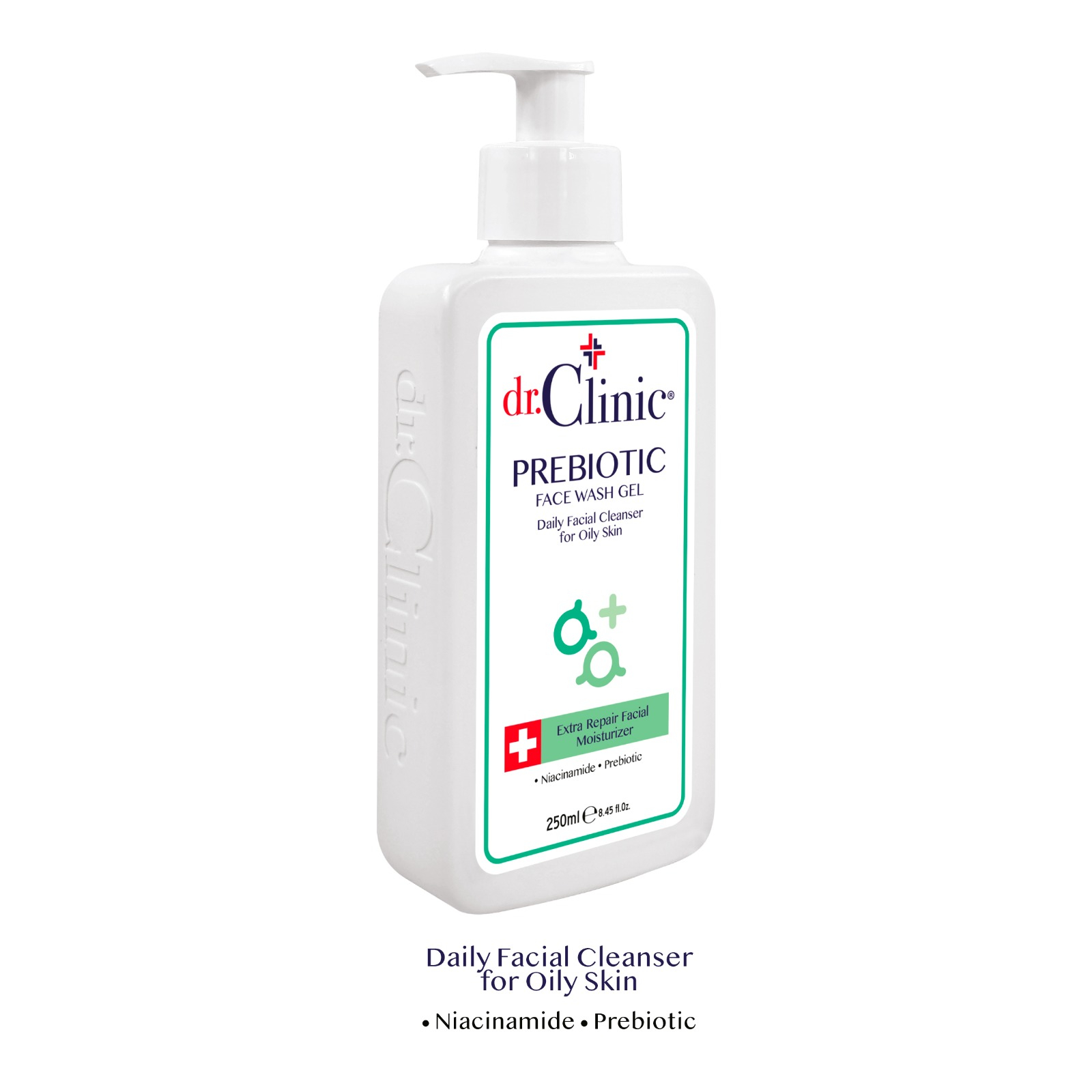 Dr. Clinic Prebiyotik Yüz Yıkama Jeli 250 ml (Yağlı Ciltler) Yeşil