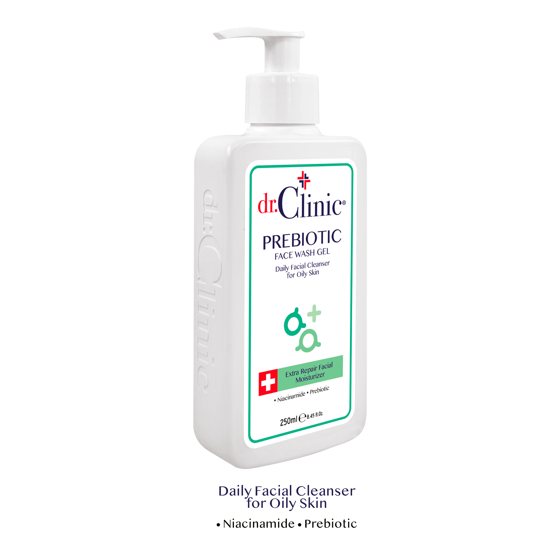 Dr. Clinic Prebiyotik Yüz Yıkama Jeli 250 ml (Yağlı Ciltler) Yeşil